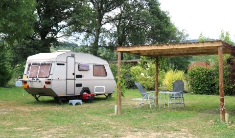 Small caravan and pergola